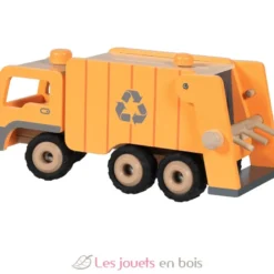 Camion poubelle en bois orange - Goki