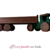 Camion tracteur avec benne vert coquine bois massif Coquine
