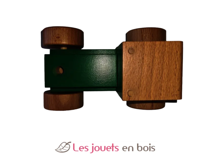 Camion tracteur avec benne vert coquine bois massif Coquine