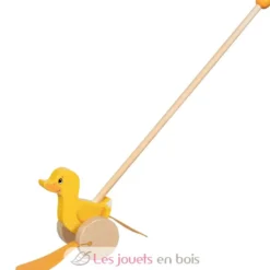 Canard Ellie, jouet à pousser en bois - Goki
