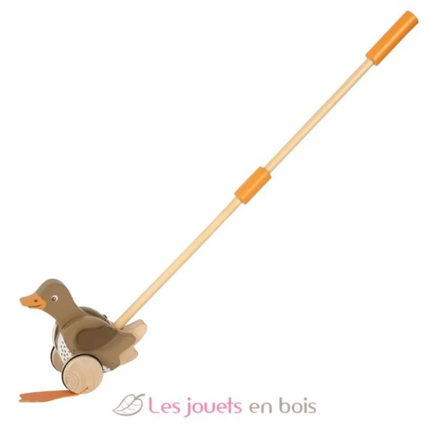Canard à pousser en bois avec tête mobile - Small foot
