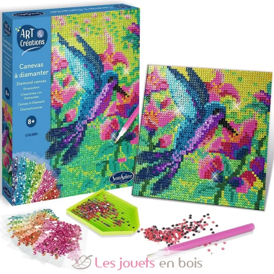 Canevas à diamanter Colibri - Dès 8 ans - Sentosphère