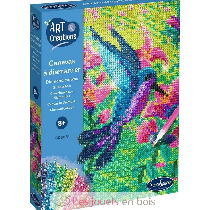 Canevas à diamanter Colibri - Dès 8 ans - Sentosphère