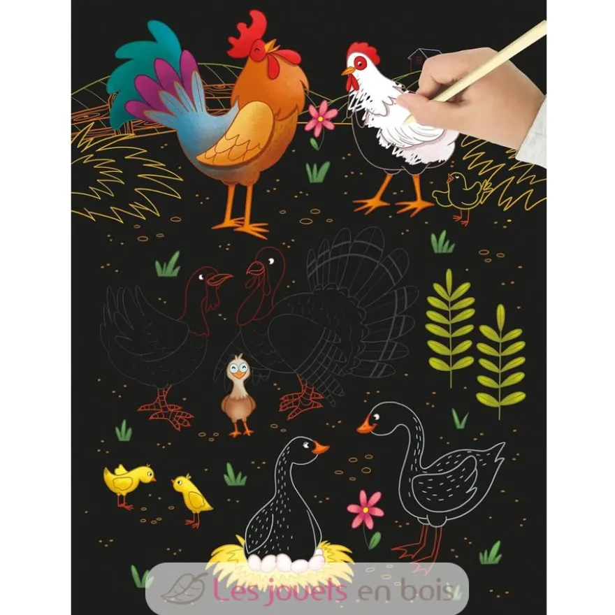 Cartes à gratter La ferme - Piccolia