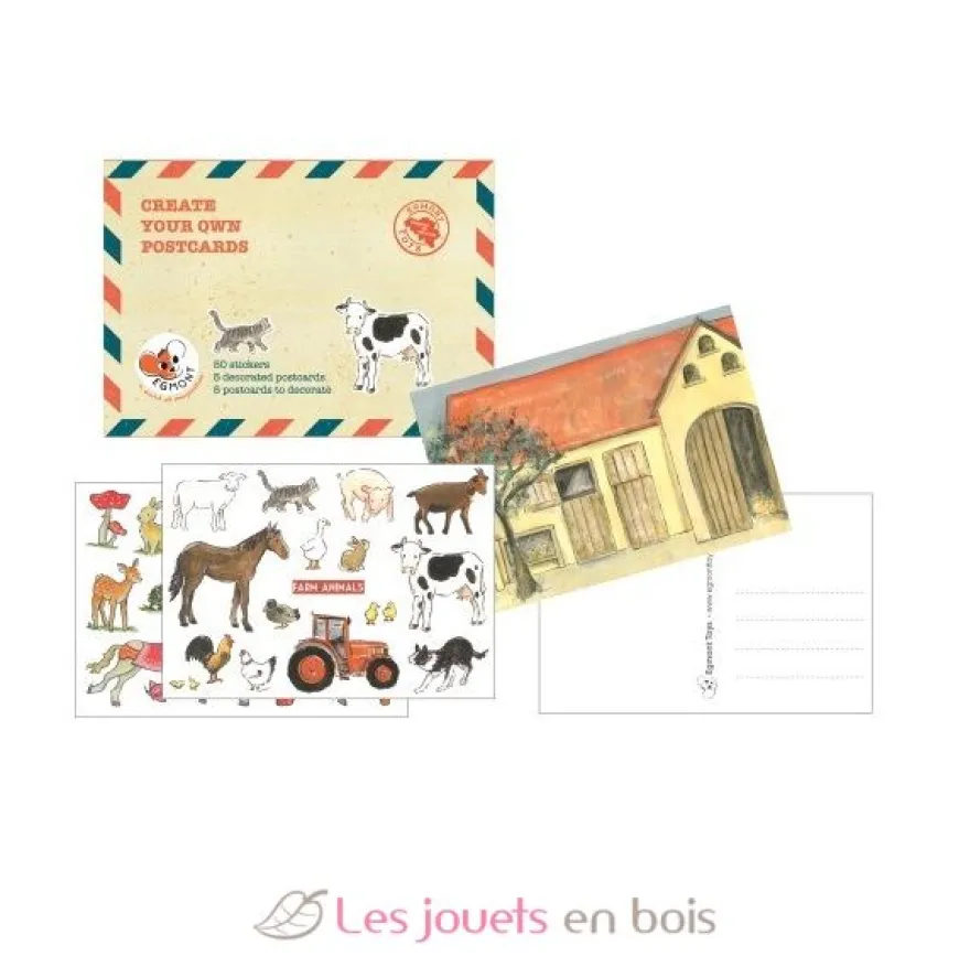 Cartes postales avec autocollants - Egmont Toys