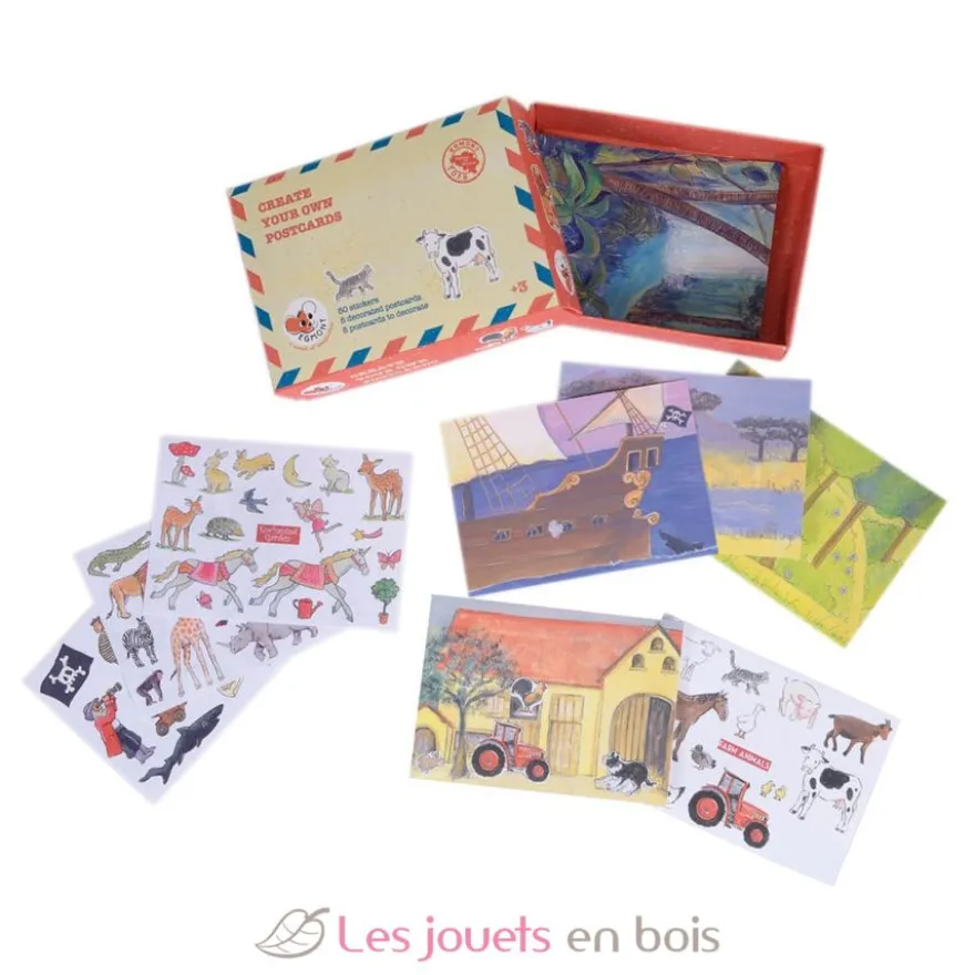 Cartes postales avec autocollants - Egmont Toys