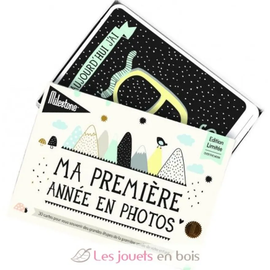 Cartes souvenirs - Ma première année Over the moon - Milestone