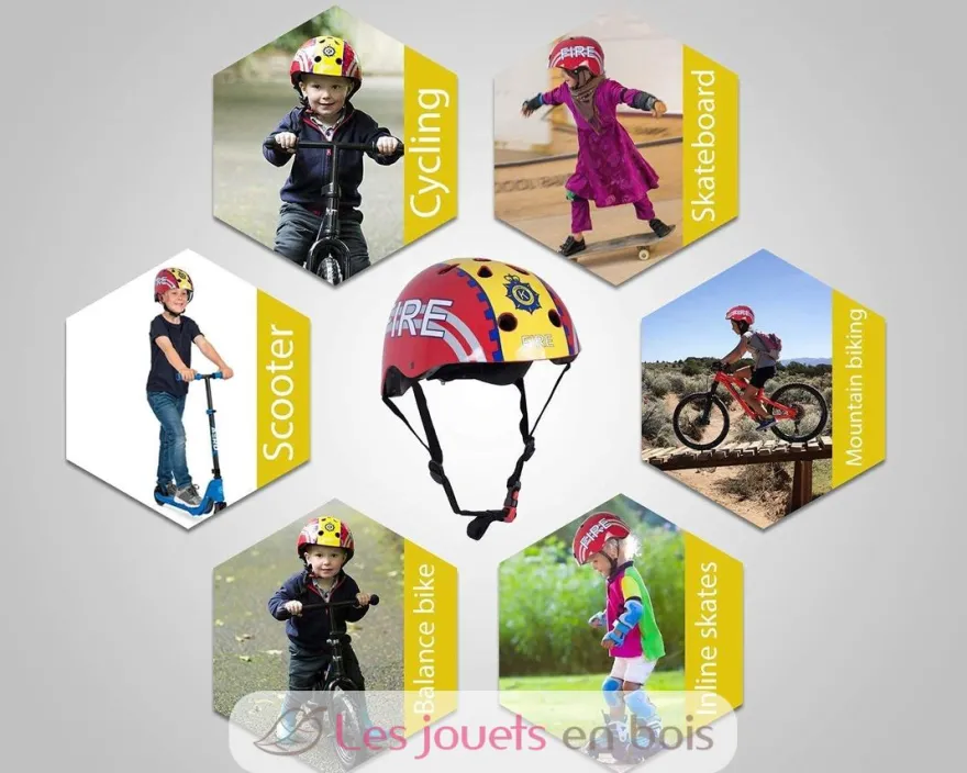 Casque enfant Fire Medium - Kiddimoto