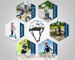 Casque enfant Pastel Dotty Small - Kiddimoto