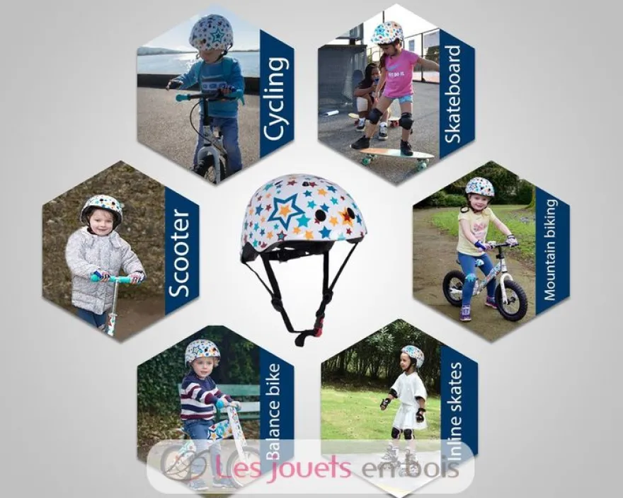 Casque enfant Stars Medium - Kiddimoto
