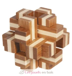 Casse-tête bambou Cube croix - Fridolin