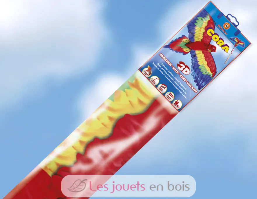 Cerf-volant Perroquet 3D avec traîne - Günther
