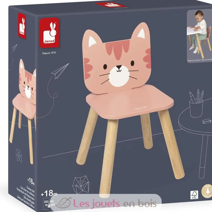 Chaise enfant Chat - Bois - Janod