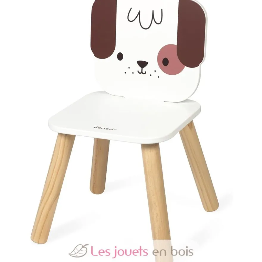 Chaise enfant Chien - Bois - Janod