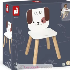 Chaise enfant Chien - Bois - Janod