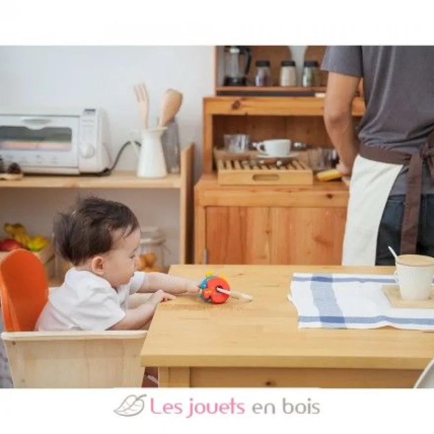 Chaise haute - Orange - Plan Toys