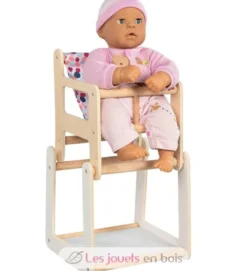 Chaise haute pour poupée avec table 2 en 1 - Goki