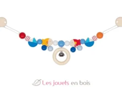 Chaîne poussette bateaux et poissons en bois coloré - Goki