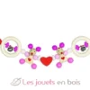 Chaîne poussette souris rose - Heimess