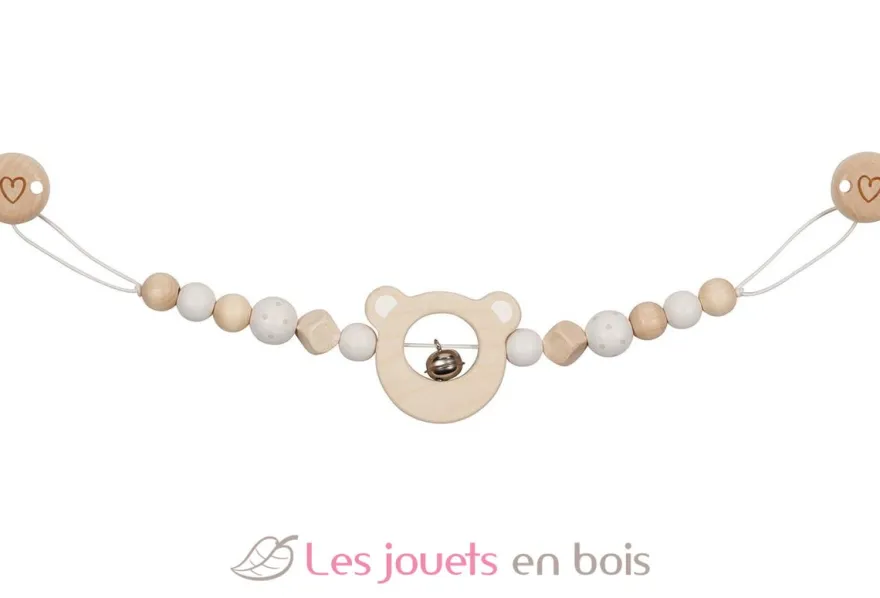 Chaîne poussette tête d'ours blanc - Goki