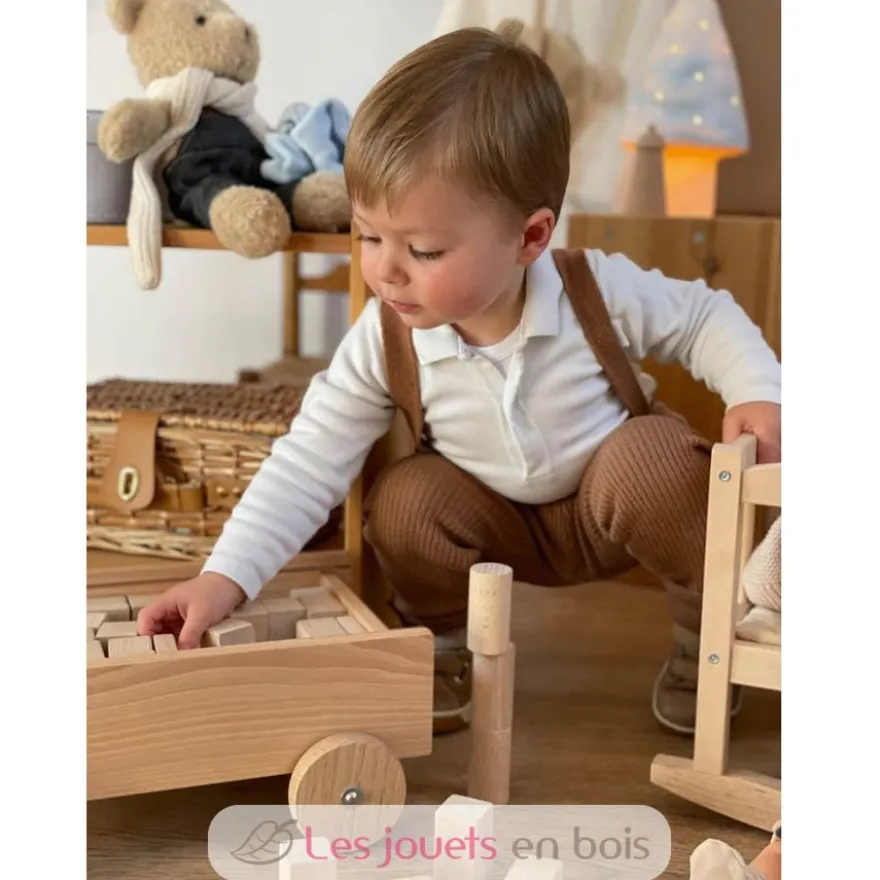 Chariot avec blocs en bois - Egmont Toys