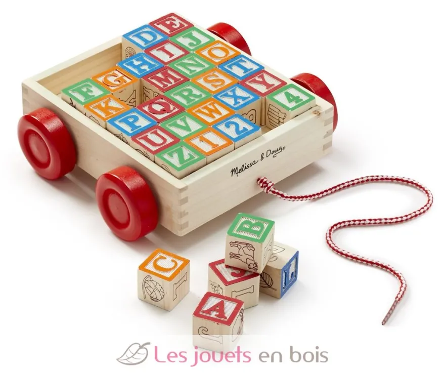 Chariot avec cubes ABC-123 - Melissa & Doug