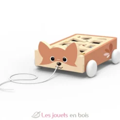 Chariot de blocs renard à tirer - Speedy Monkey