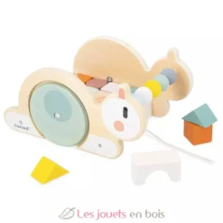 Chariot de cubes Escargot Sweet Cocoon - Janod