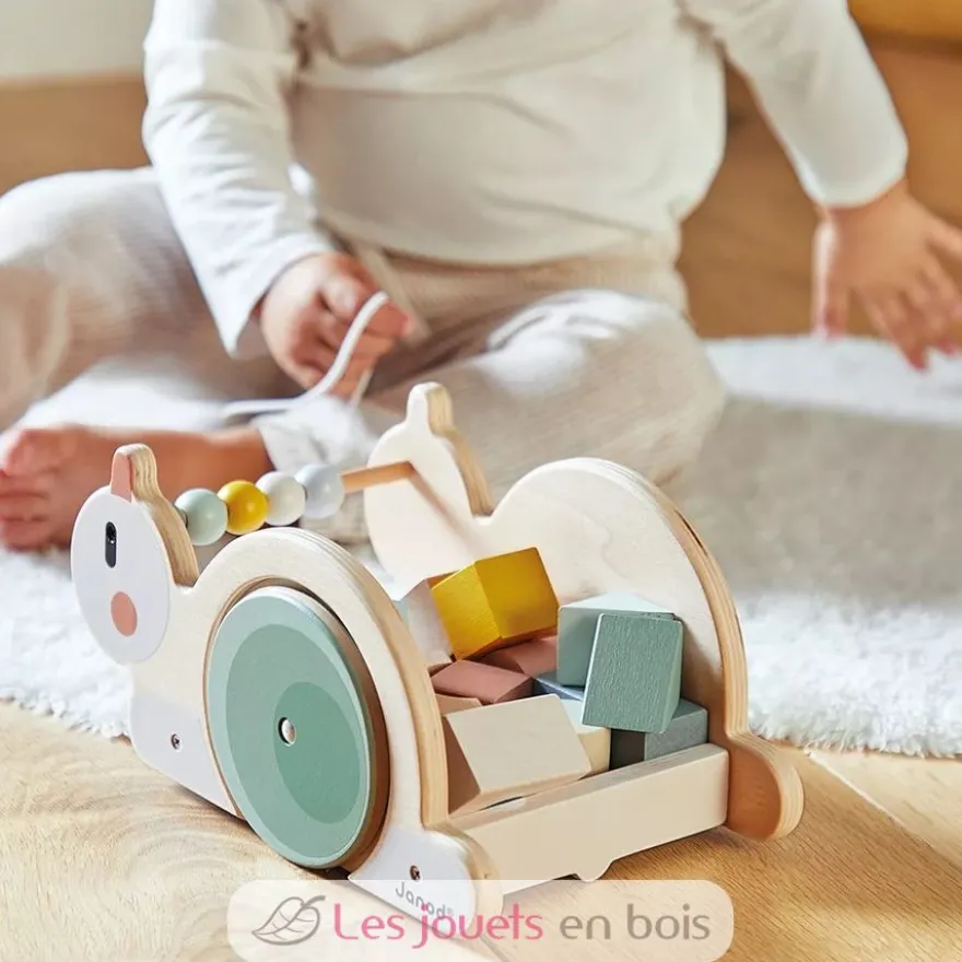 Chariot de cubes Escargot Sweet Cocoon - Janod