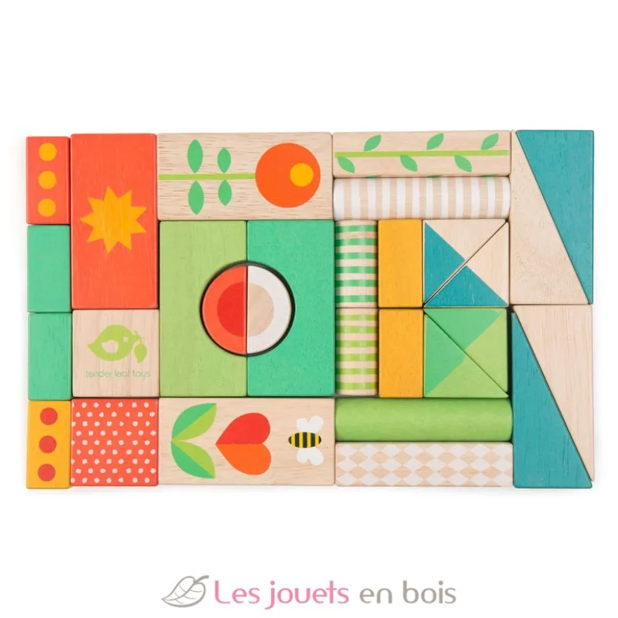 Chariot de marche avec blocs colorés - Tender Leaf Toys