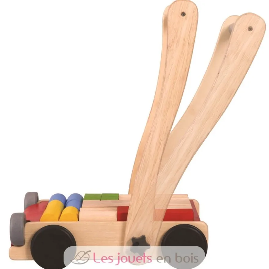 Chariot de marche avec cubes - Plan Toys