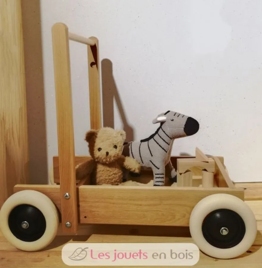 Chariot de marche en bois massif - Egmont Toys