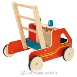 Chariot de marche en bois Pompiers - Small foot