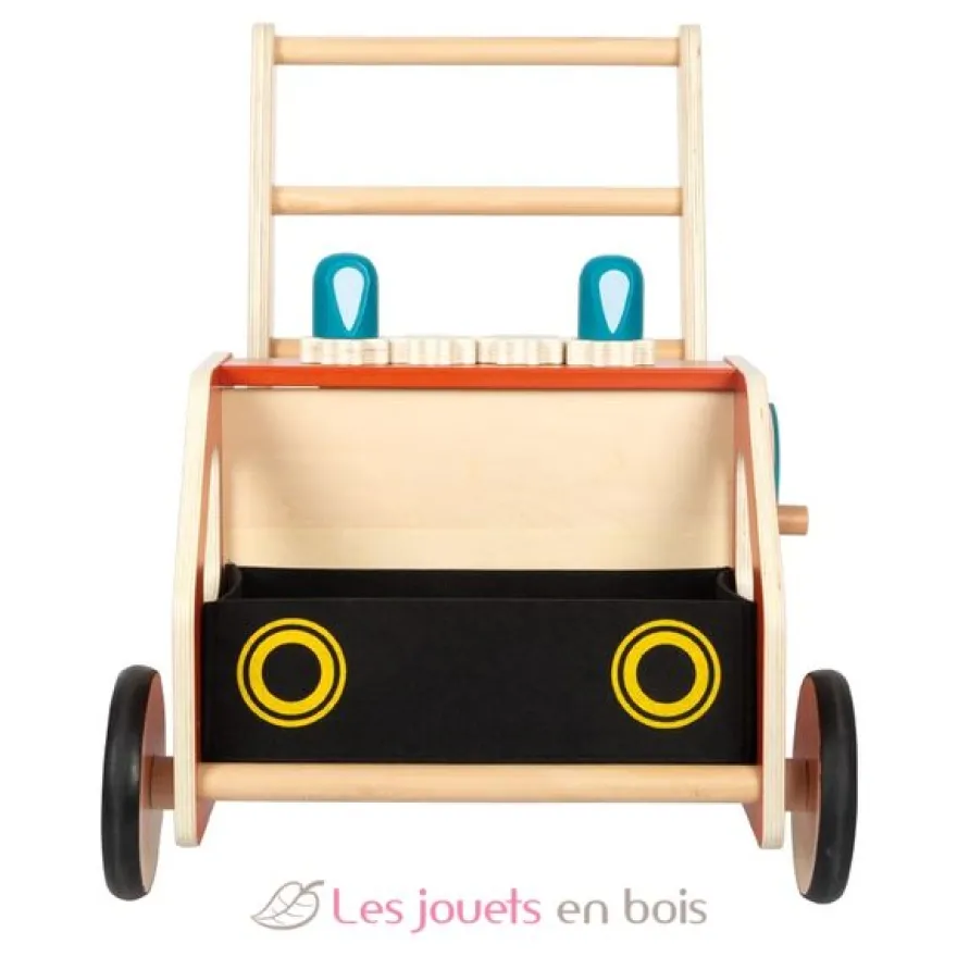 Chariot de marche en bois Pompiers - Small foot