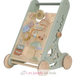 Chariot de marche en bois Safari Friends vert - Little Dutch