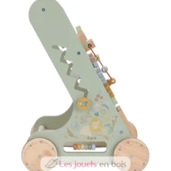 Chariot de marche en bois Safari Friends vert - Little Dutch