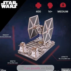 Chasseur TIE Star Wars - Puzzle 3D mécanique en bois - Ugears