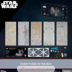 Chasseur TIE Star Wars - Puzzle 3D mécanique en bois - Ugears