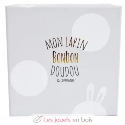 Chaussons Lapin Bonbon taupe 0-6 mois - Doudou et Compagnie