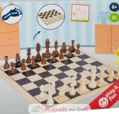 Échecs et dames XL en bois - Small Foot Compagny