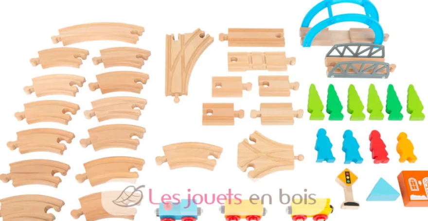 Chemin de fer en bois Grand voyage multicolore Small Foot Compagny
