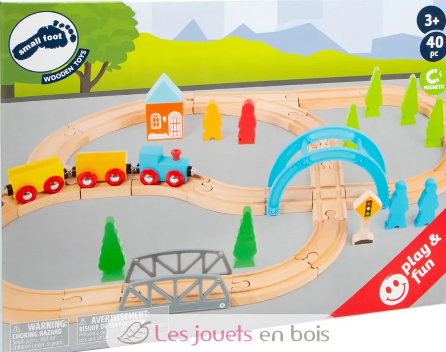 Chemin de fer en bois Grand voyage multicolore Small Foot Compagny