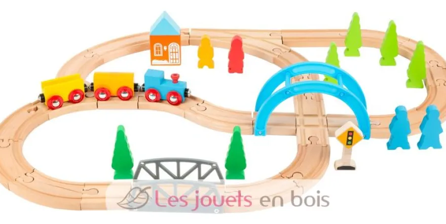 Chemin de fer en bois Grand voyage multicolore Small Foot Compagny