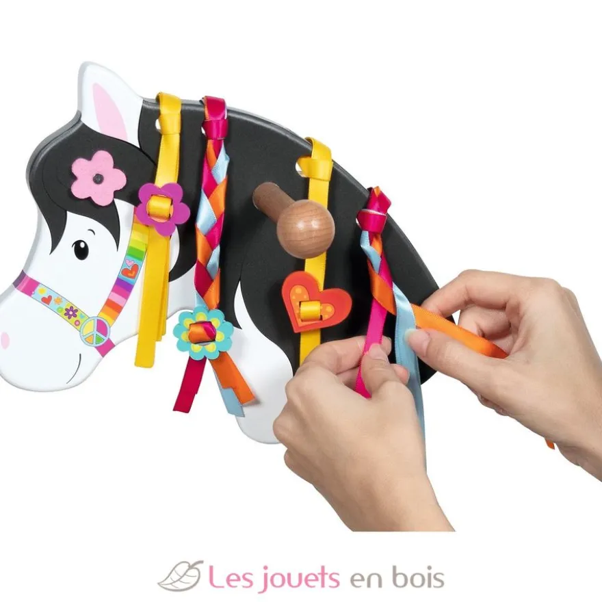 Cheval à bâton Lili en bois massif - Goki