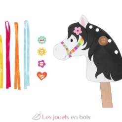 Cheval à bâton Lili en bois massif - Goki