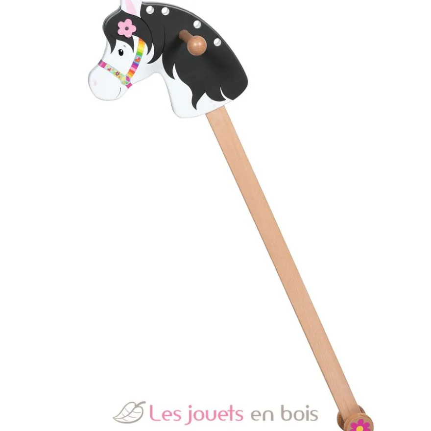 Cheval à bâton Lili en bois massif - Goki