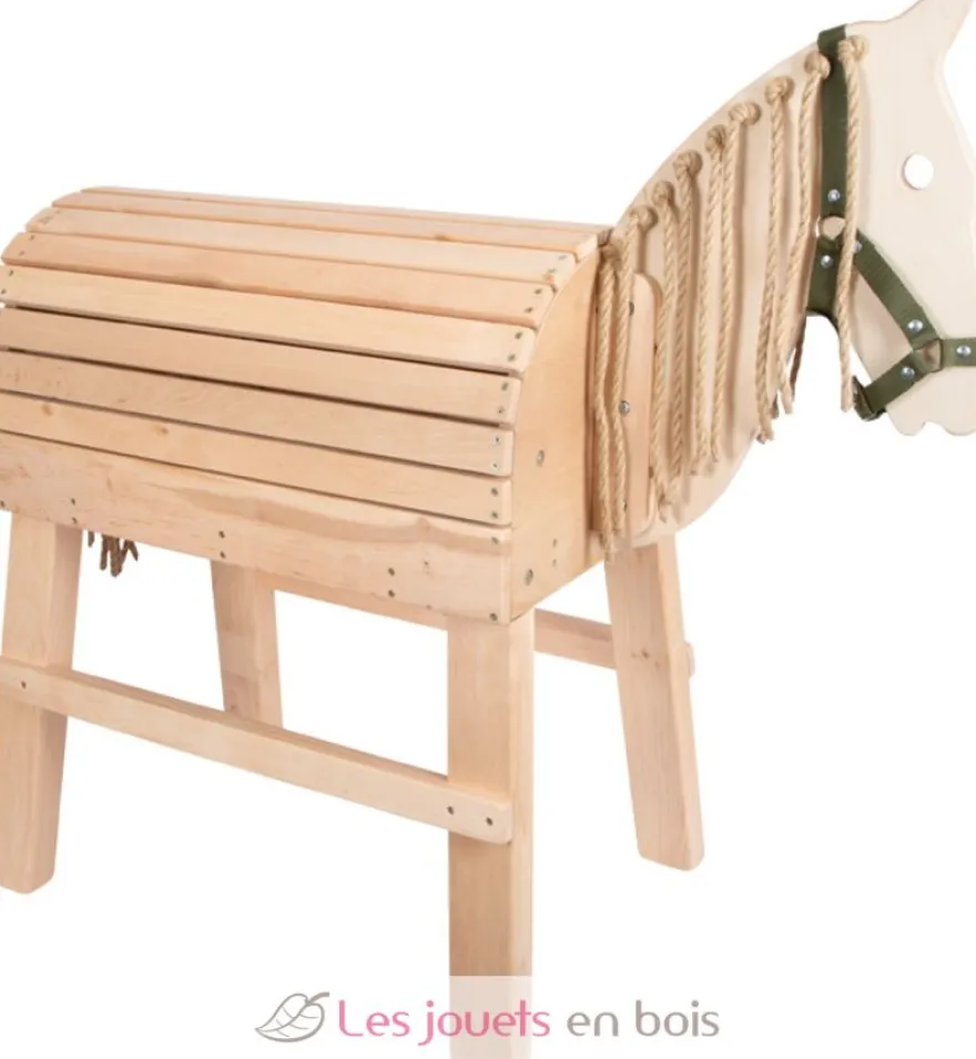 Cheval de bois à monter beige - Small Foot Compagny
