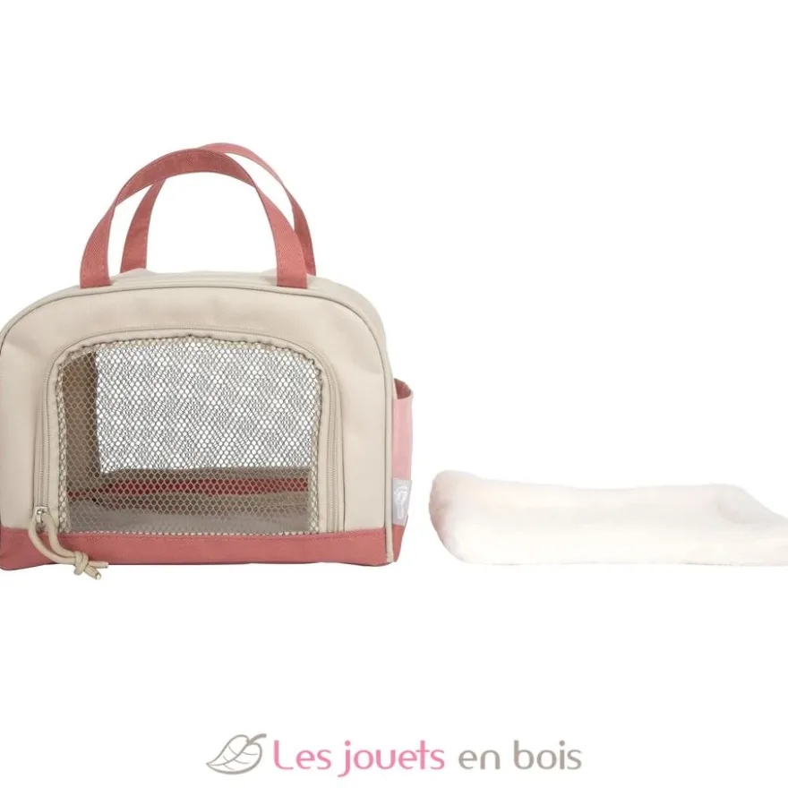Chien avec sac de transport rose et kit de soins - Small foot