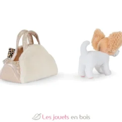 Chien en peluche dans son sac - Trudi