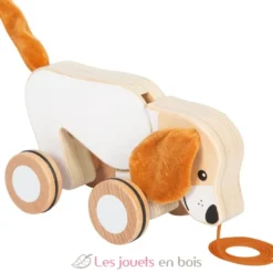Chien à tirer avec oreilles crépitantes - Small Foot company